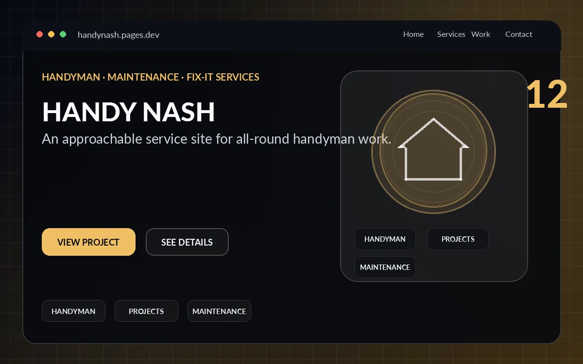 Handy Nash website preview