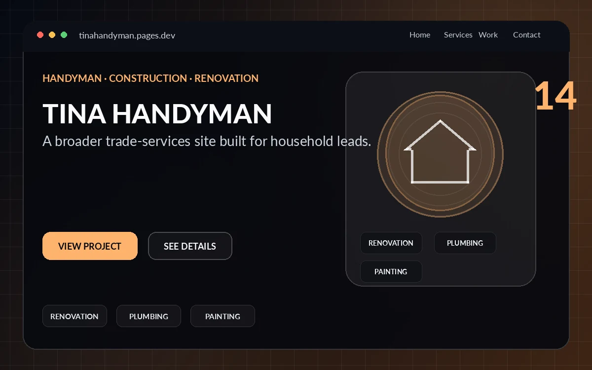 Tina Handyman website preview